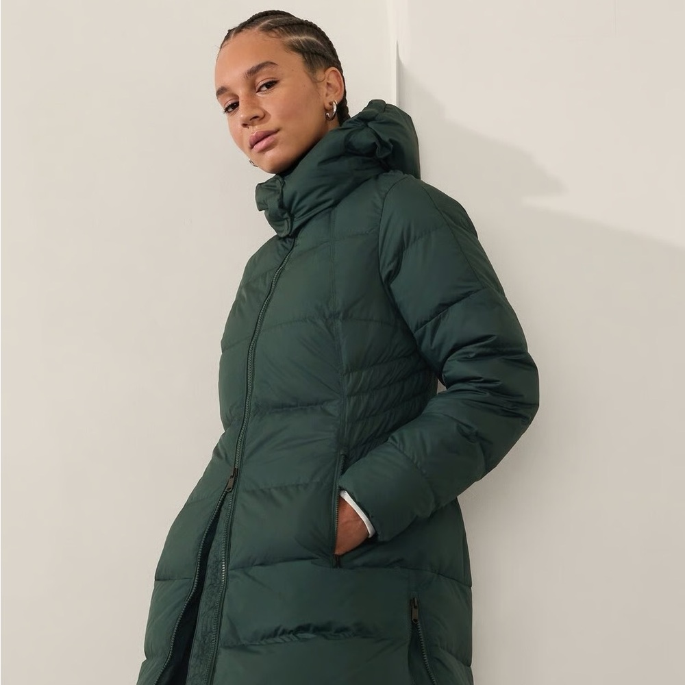 Athleta Downtown Puffer Parka XS Cypress NWOT
